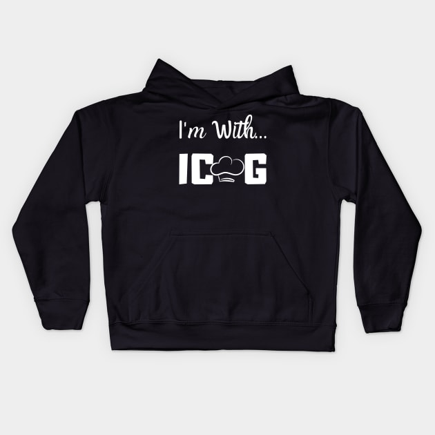 Im With ICAG - White, Iron Chef Alex Guarnaschelli Kids Hoodie by Giftadism